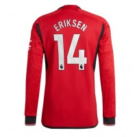 Fotballdrakt Herre Manchester United Christian Eriksen #14 Hjemmedrakt 2023-24 Langermet